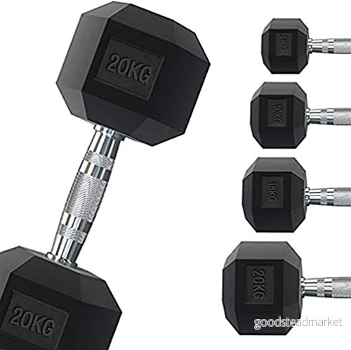 150 kg professionellt gummerat sexkantigt hantel gym eller hemmagym ergonomiskt halkfritt handtag säljs individuellt (2 x 12,5 kg) 9504374613138