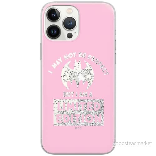 ERT GROUP mobiltelefonfodral för Apple Iphone 13 PRO originalt och officiellt licensierat DC mönster Bat Girl 008 Vit optimalt anpassad till formen på mobiltelefonen, med glitter overflow effekt 5904805761799