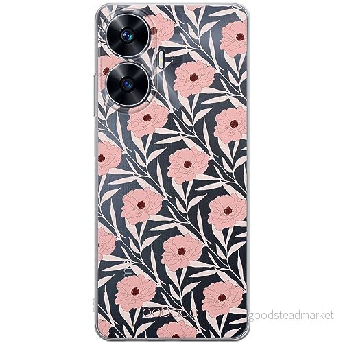 ERT GROUP mobiltelefonfodral för Realme C55 originalt och officiellt licensierat Babaco mönster Flowers 017 optimalt anpassad till formen på mobiltelefonen, gedeeltelijk transparant 5905511864927