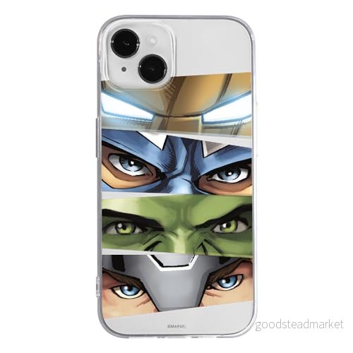 ERT GROUP mobiltelefonfodral för Apple Iphone 14 PLUS originalt och officiellt licensierat Marvel mönster Avengers 006 optimalt anpassad till formen på mobiltelefonen, gedeeltelijk transparant 5905131906359