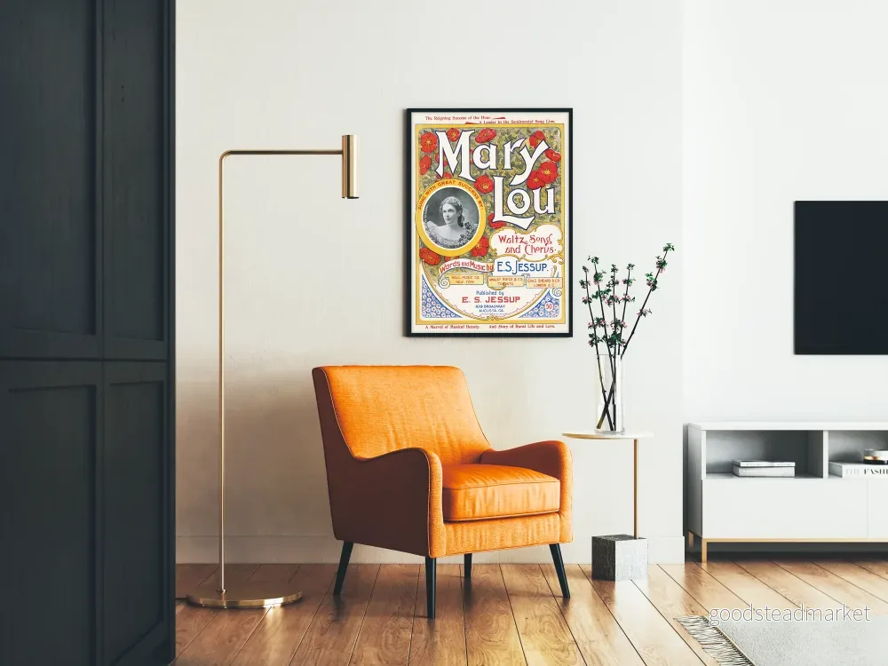 Vintageposter Mary Lou - Retro musikkonstnärs väggdekoration - Bild 2