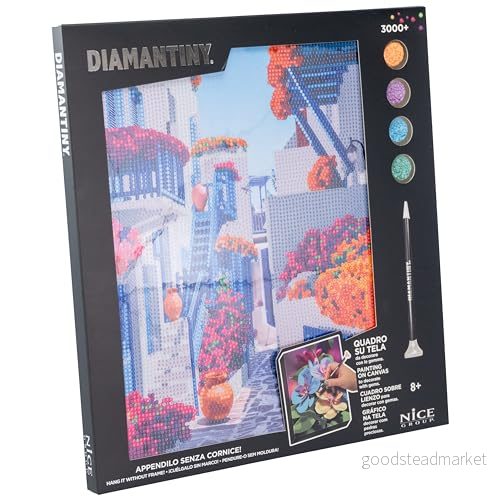 DIAMANTINY Balkonger Blå Måla som siffror, flerfärg, 32 x 30 2 cm, 96568 8056779965684