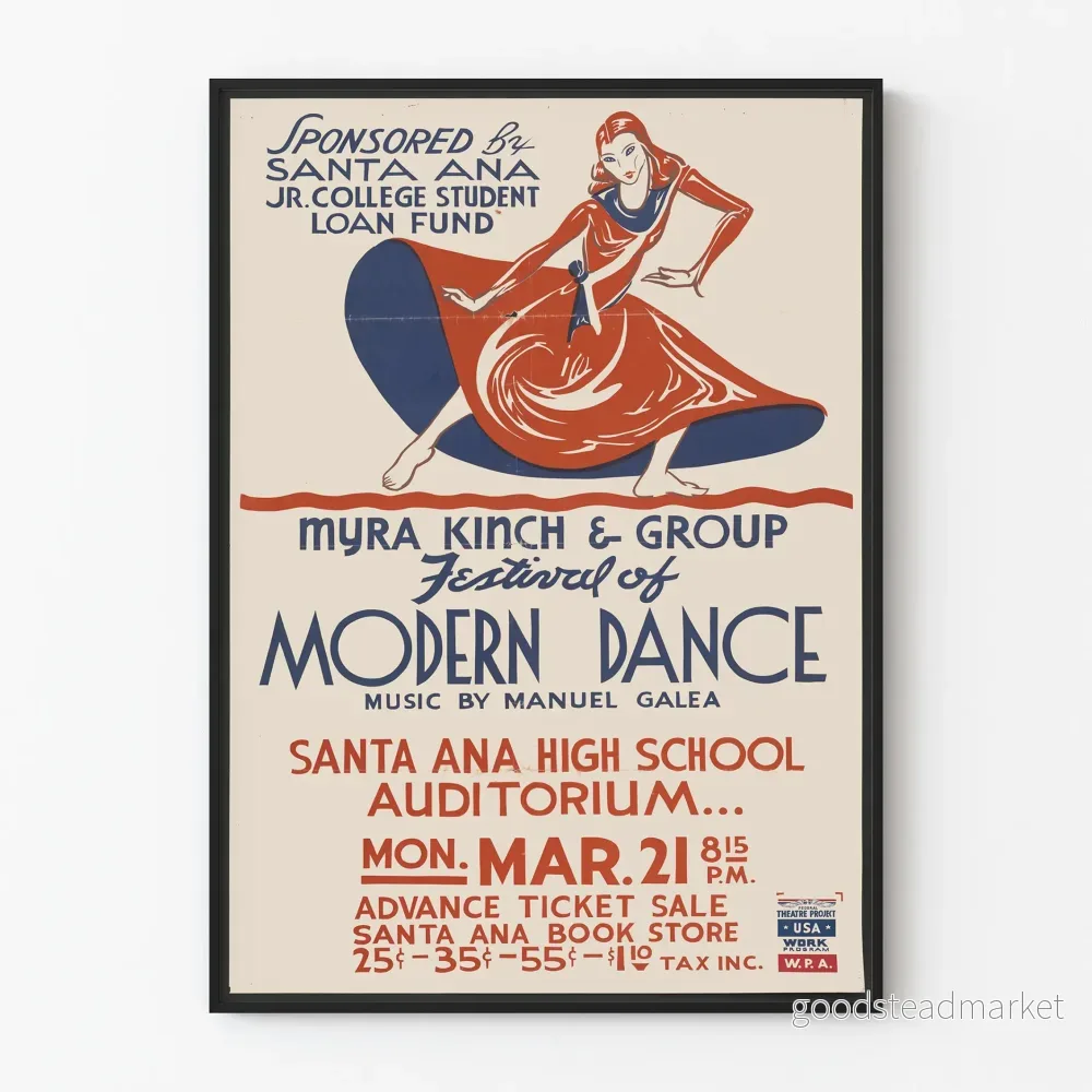 Poster för Modern Dansfestival i Santa Ana