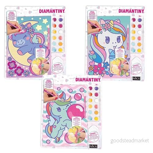 DIAMANTINY Design Art Kawaii överraskning enhörning, flerfärgad, 90031 8056779900319