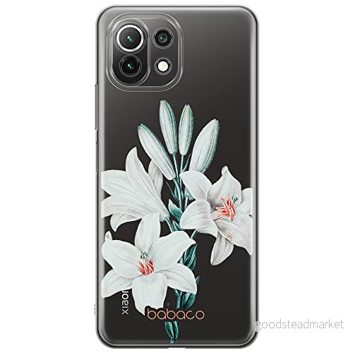 ERT GROUP mobiltelefonfodral för Xiaomi 11 LITE 4G/5G originalt och officiellt licensierat Babaco mönster Flowers 039, gedeeltelijk transparant 5905131308689