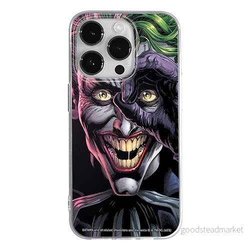 ERT GROUP mobiltelefonfodral för Iphone 14 PRO originalt och officiellt licensierat DC mönster Joker 024 optimalt anpassad till formen på mobiltelefonen, fodral tillverkad av TPU plast 5905795057985