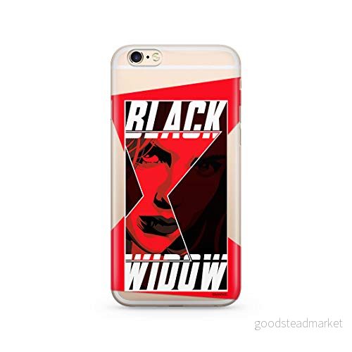 ERT GROUP mobiltelefonfodral för Apple Iphone 6/6S originalt och officiellt licensierat Marvel mönster Black Widow 012 Vit optimalt anpassad till formen på mobiltelefonen, gedeeltelijk transparant 5903537669373