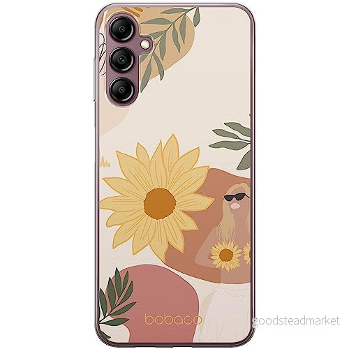 ERT GROUP mobiltelefonfodral för Samsung A14 4G/5G originalt och officiellt licensierat Babaco mönster Flowers 015 optimalt anpassad till formen på mobiltelefonen, fodral tillverkad av TPU plast 5905511824488