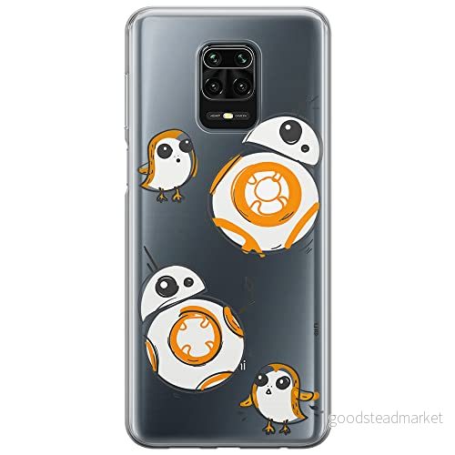 ERT GROUP mobiltelefonfodral för Xiaomi REDMI NOTE 9 PRO/ 9S originalt och officiellt licensierat Star Wars mönster BB 8 010 optimalt anpassad till formen på mobiltelefonen, gedeeltelijk transparant 5903040319451