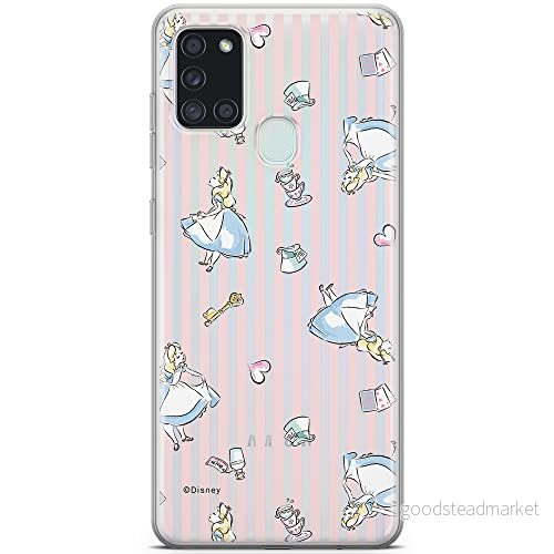 ERT GROUP mobiltelefonfodral för Samsung A21s originalt och officiellt licensierat Disney mönster Alice 001 optimalt anpassad till formen på mobiltelefonen, gedeeltelijk transparant 5903040255414
