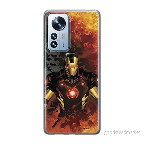 ERT GROUP mobiltelefonfodral för Xiaomi 12 PRO originalt och officiellt licensierat Marvel mönster Iron Man 003 optimalt anpassad till formen på mobiltelefonen, fodral tillverkad av TPU plast 5905511516543