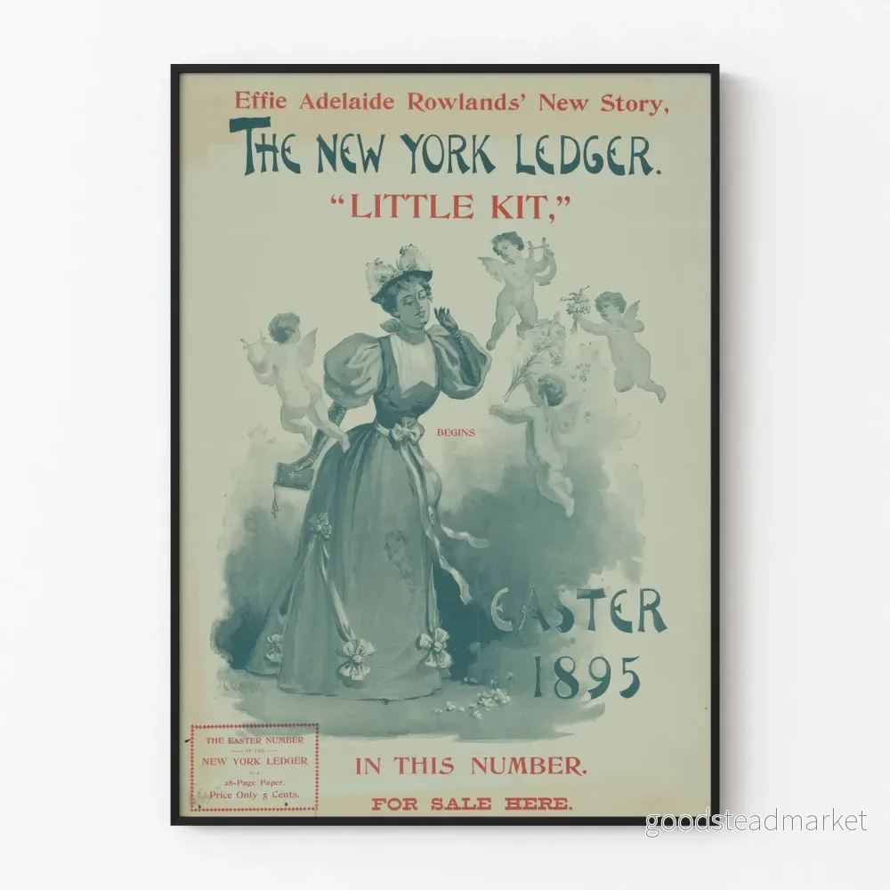 Vintageposter The New York Ledger, Påskutgåva 1895
