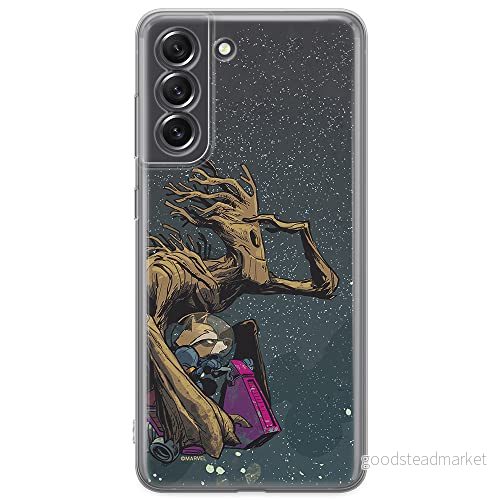ERT GROUP mobiltelefonfodral för Samsung S21 FE originalt och officiellt licensierat Marvel mönster Guardians of the Galaxy 003 anpassad till formen på mobiltelefonen, fodral tillverkad av TPU plast 5904805508110