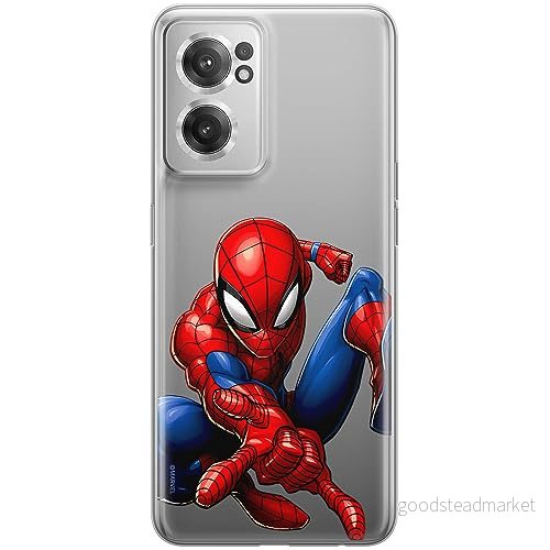 ERT GROUP mobiltelefonfodral för OnePlus NORD CE 2 originalt och officiellt licensierat Marvel mönster Spider Man 040 optimalt anpassad till formen på mobiltelefonen, gedeeltelijk transparant 5905795015541