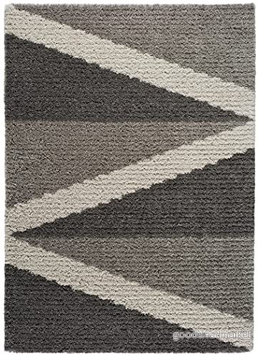 ECCOX Polypropylen Gobi Långhårmatta med Jute Base Mjuk och höghållfast matta Entrématta, Vardagsrum, Matsal, Sovrum, Omklädningsrum Grå (160x230cm) 8434196068636