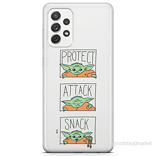 ERT GROUP mobiltelefonfodral för Samsung A72 5G originalt och officiellt licensierat Star Wars mönster Baby Yoda 009 optimalt anpassad till formen på mobiltelefonen, gedeeltelijk transparant 5903040083512
