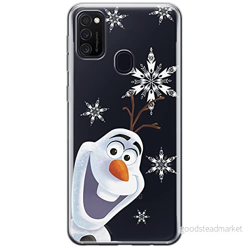 ERT GROUP mobiltelefonfodral för Samsung M21 originalt och officiellt licensierat Disney mönster Olaf 002 optimalt anpassad till formen på mobiltelefonen, gedeeltelijk transparant 5903537835211