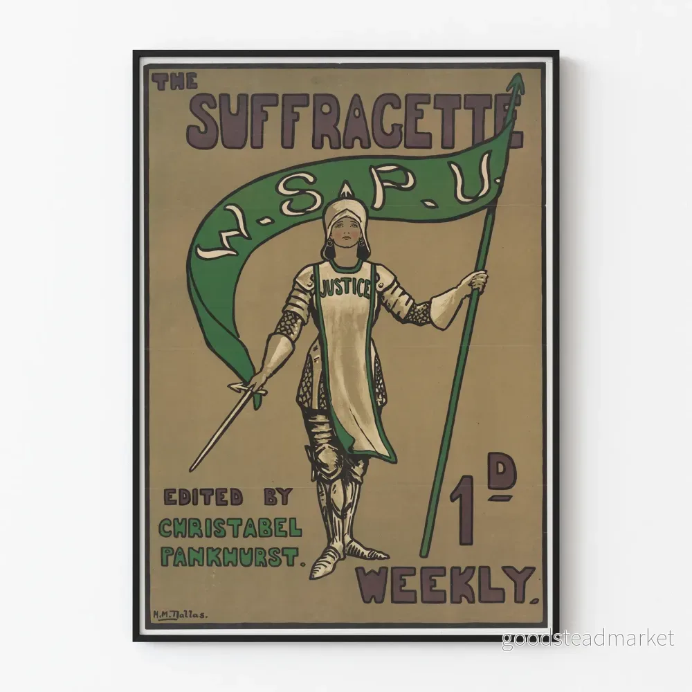 Historisk poster The Suffragette - Engagerad väggkonst