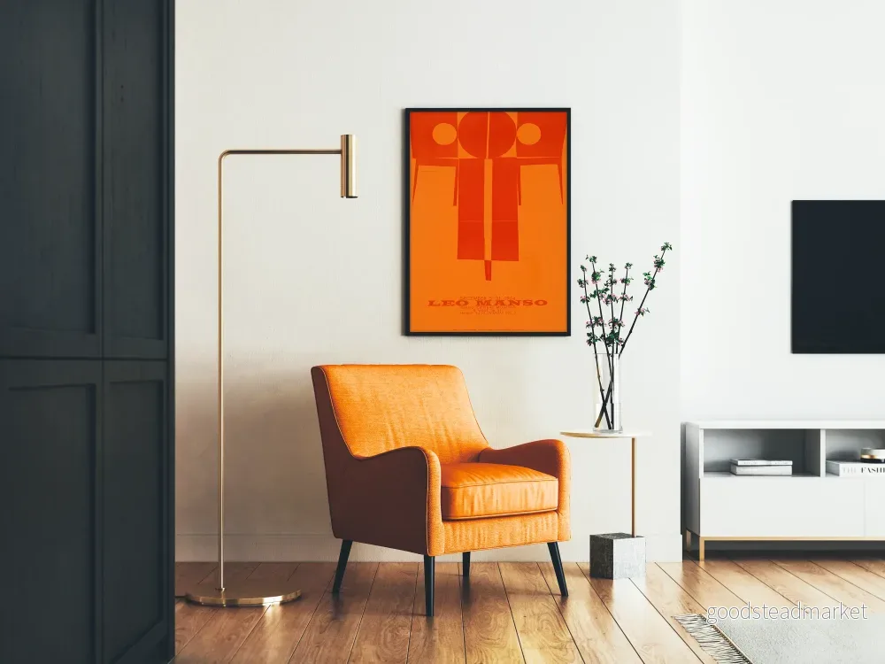 Dekorativ abstrakt poster i rött och orange Leo Manso - Bild 2