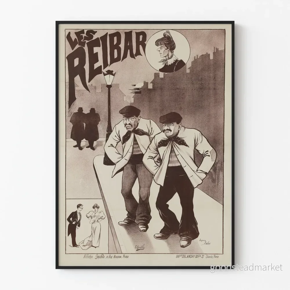 Vintageposter Les Reibar - Illustrativ väggdekoration
