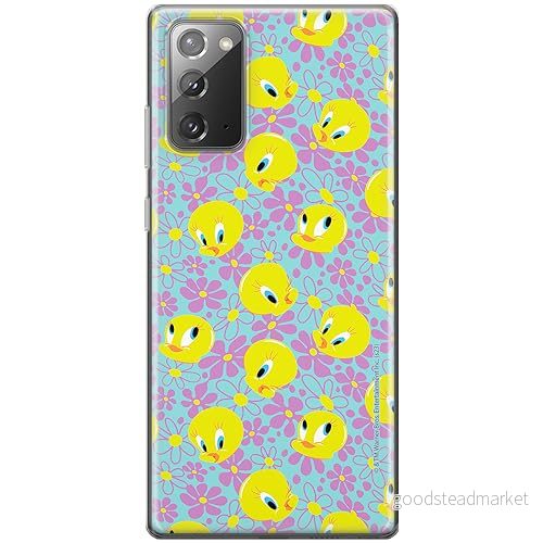ERT GROUP mobiltelefonfodral för Samsung GALAXY NOTE 20 originalt och officiellt licensierat Looney Tunes mönster Tweety 011 anpassad till formen på mobiltelefonen, fodral tillverkad av TPU plast 5905795093204