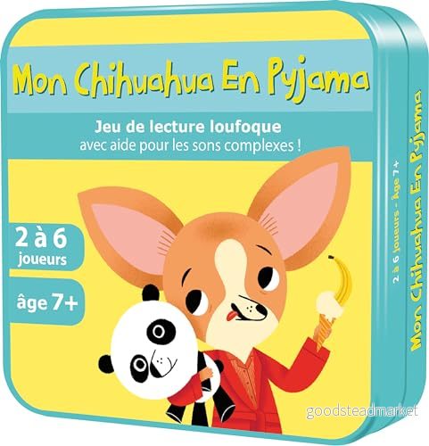 Aritma MON CHIHUAHUA IN PYJAMA Utbildande kortspel för barn från 7 år/CE1 lekfullt lärande att läsa Pedagogiskt brädspel 2 till 6 spelare 10 min Svensk version 3770028462032