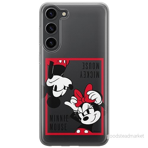 ERT GROUP mobiltelefonfodral för Samsung S23 originalt och officiellt licensierat Disney mönster Mickey & Minnie 019 optimalt anpassad till formen på mobiltelefonen, gedeeltelijk transparant 5905511989811