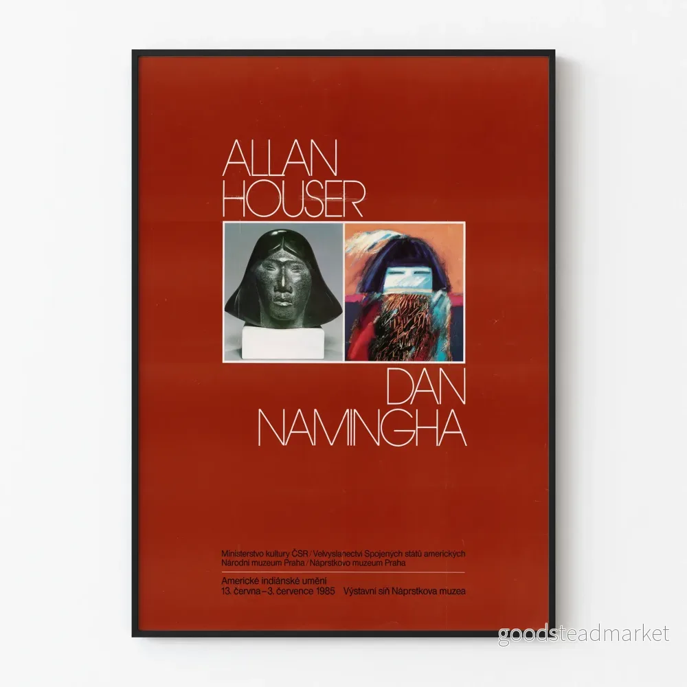 Utställningsposter för konst av Allan Houser och Dan Namingha, amerikansk ursprungsbefolkning