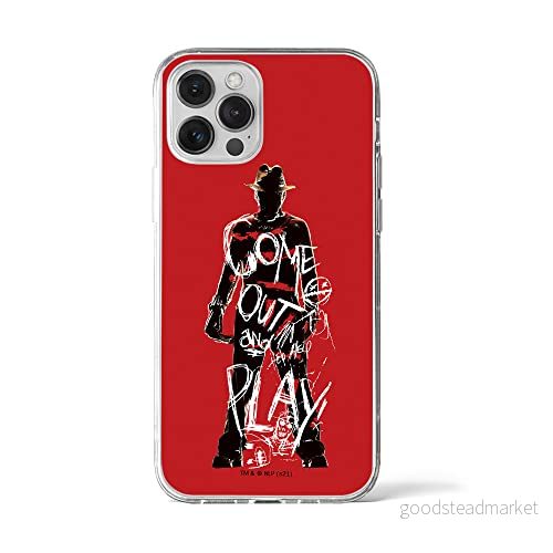 ERT GROUP mobiltelefonfodral för Iphone 12 PRO MAX originalt och officiellt licensierat Horror mönster Nightmare of Elm Street 006, fodral tillverkad av TPU plast 5905511082994