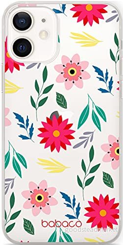 ERT GROUP mobiltelefonfodral för Apple Iphone 12/12 PRO originalt och officiellt licensierat Babaco mönster Flowers 010 Vit optimalt anpassad till formen på mobiltelefonen, gedeeltelijk transparant 5903932586633
