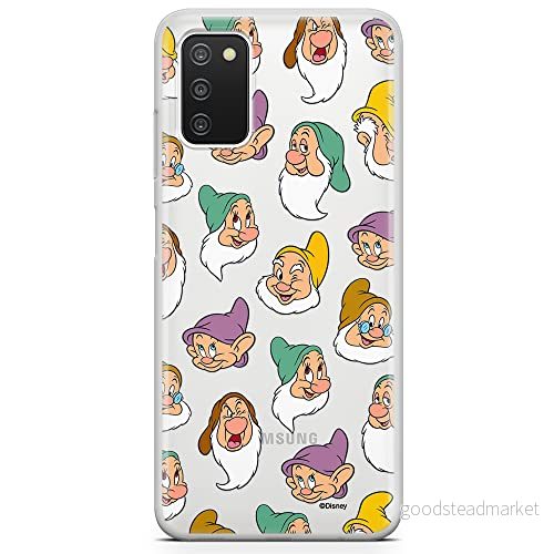ERT GROUP mobiltelefonfodral för Samsung A03S originalt och officiellt licensierat Disney mönster Snow White and the Seven Dwarfs 015 anpassad till formen på mobiltelefonen, gedeeltelijk transparant 5905131777140