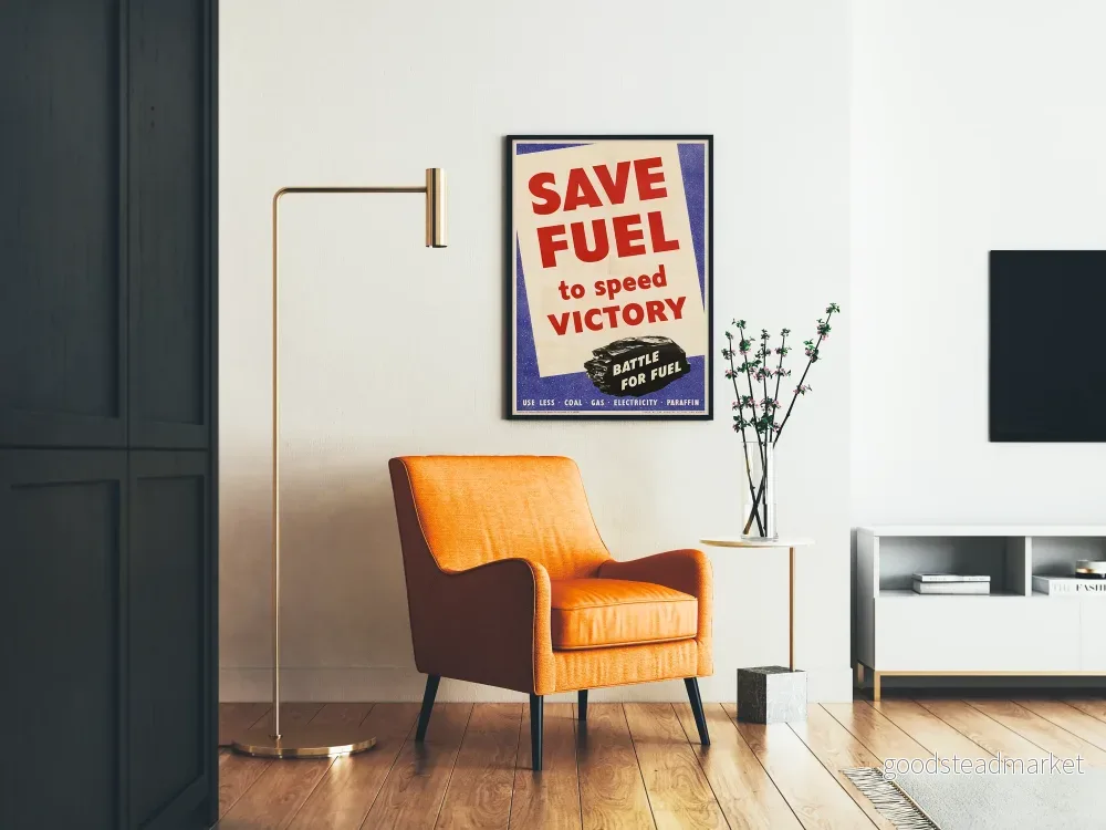 Vintageposter Save Fuel to Speed Victory - Retro väggdekoration - Bild 2