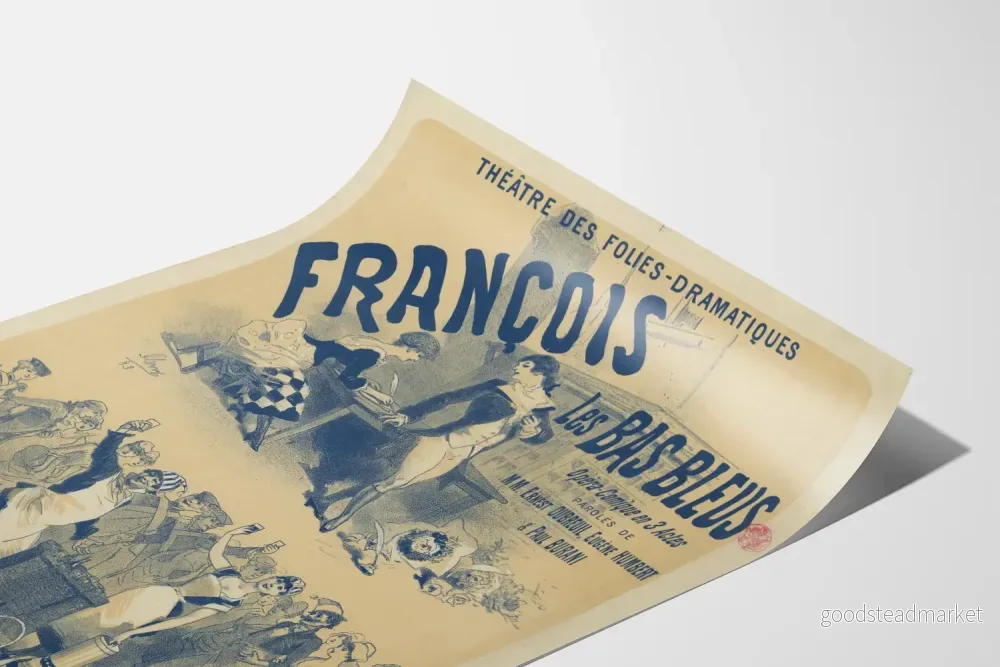 Teateraffisch för Folies-Dramatiques François Les Bas Bleus - Bild 3