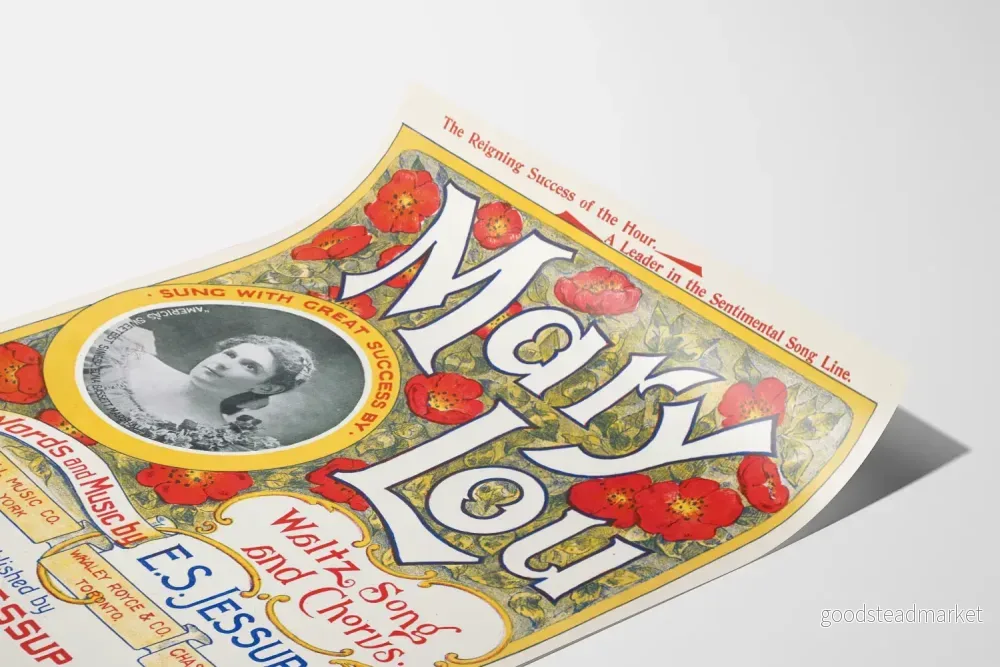 Vintageposter Mary Lou - Retro musikkonstnärs väggdekoration - Bild 3