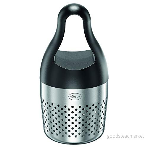 RÖSLE Aromägg, högkvalitativ sil med handtag för kokande örter och kryddor, teinfusion, aromutveckling, diskmaskinssäker 4004293122131