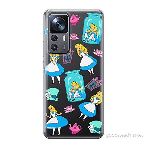 ERT GROUP mobiltelefonfodral för Xiaomi 12T/12T pro/K50 Ultra originalt och officiellt licensierat Disney mönster Alice 011 optimalt anpassad till formen på mobiltelefonen, gedeeltelijk transparant 5905511582548