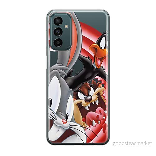 ERT GROUP mobiltelefonfodral för Samsung M13 4G/M23 5G/F23 originalt och officiellt licensierat Looney Tunes mönster 006 optimalt anpassad till formen på mobiltelefonen, gedeeltelijk transparant 5905511377335