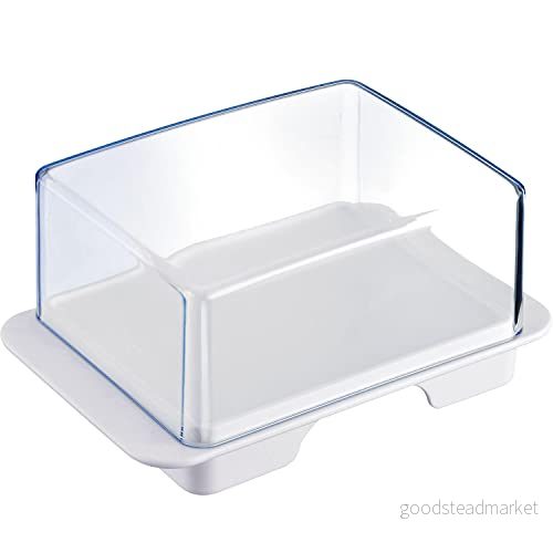 Westmark Kylskåpssmörbehållare, plast, Exclusiv, vit/transparent, 20862270 4004094208676
