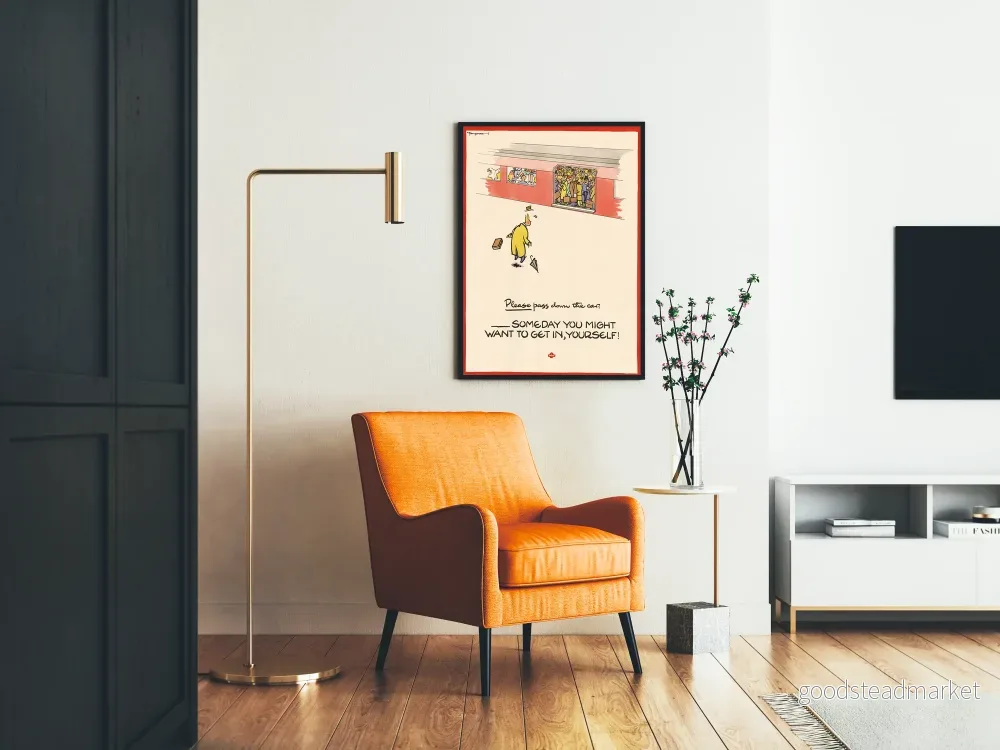 Vintage humoristisk poster - Vänligen lämna vidare bilen - Bild 2