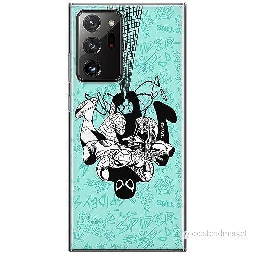 ERT GROUP mobiltelefonfodral för Samsung GALAXY NOTE 20 ULTRA originalt och officiellt licensierat Marvel mönster Spider Man 043 anpassad till formen på mobiltelefonen, fodral tillverkad av TPU plast 5905795019693