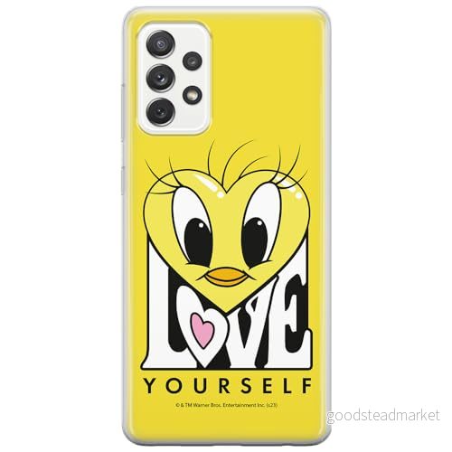 ERT GROUP mobiltelefonfodral för Samsung A52 5G / LTE 4G A52S originalt och officiellt licensierat Looney Tunes mönster Tweety 015, fodral tillverkad av TPU plast 5905795097424