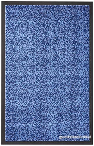 Zala Living tvättbar inomhus & utomhus dörrmatta smutsmatta löpare smart (58 x 180 cm, 100% polyamid, gummibaksida på baksidan, lämplig för golvvärme), blå 4260482441517