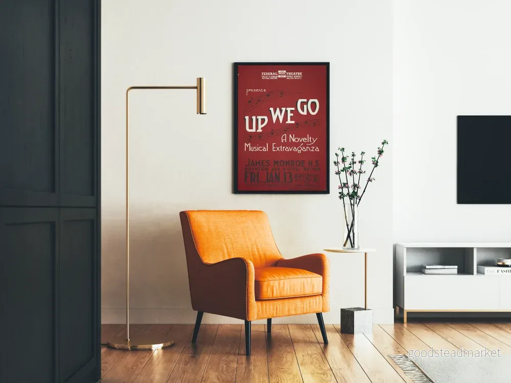 Vintageposter Up We Go - Retro musikväggdekoration - Bild 2