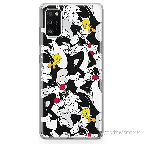 ERT GROUP mobiltelefonfodral för Samsung A41 originalt och officiellt licensierat Looney Tunes mönster Sylvester & Tweety 004 optimalt anpassad till formen på mobiltelefonen, gedeeltelijk transparant 5903537534039