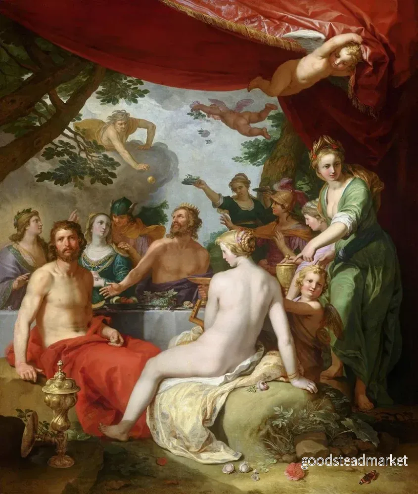 Målning Le festin des dieux au mariage de Pélée et de Thétis - Abraham Bloemaert | Konsttryck - Bild 2