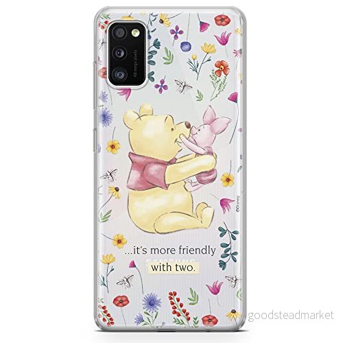 ERT GROUP mobiltelefonfodral för Samsung A41 originalt och officiellt licensierat Disney mönster Winnie the Pooh and friends 030 anpassad till formen på mobiltelefonen, gedeeltelijk transparant 5903537577173
