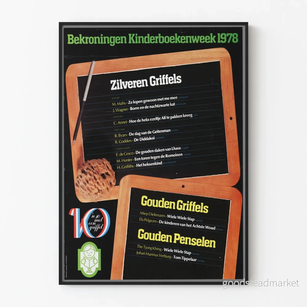 Vintageposter för Kinderboekenweek 1978 - Väggdekoration för barnböcker