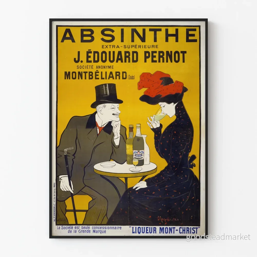 Vintageposter för Absint Extra-Superior J. Édouard Pernot
