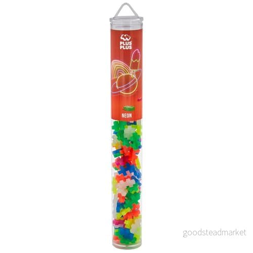 Plus Neon färgmix 100 bitar Byggklossar, Bygga, Utvecklande leksaker för barn, STEM, STEAM, Producerat i Danmark 5710409102438