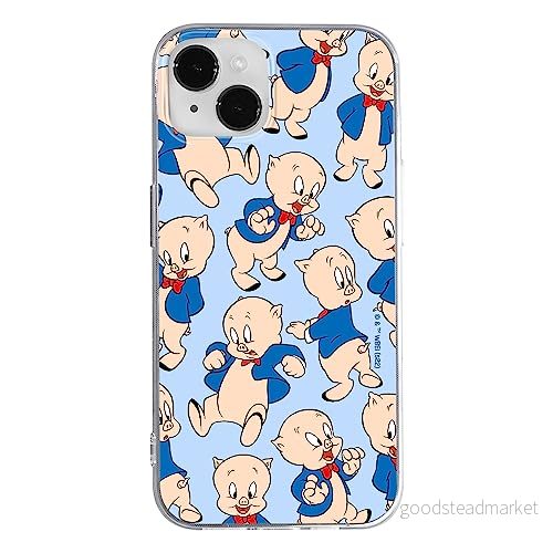 ERT GROUP mobiltelefonfodral för Iphone 14 originalt och officiellt licensierat Looney Tunes mönster Porky Pig 001 optimalt anpassad till formen på mobiltelefonen, fodral tillverkad av TPU plast 5905511617493